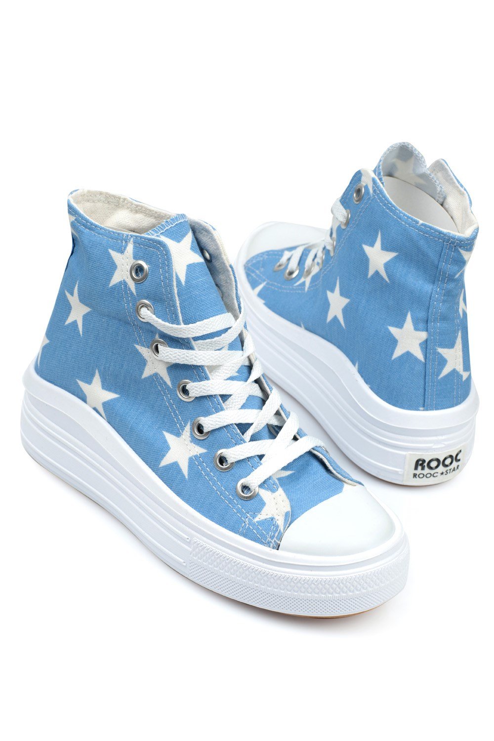 Capone High-Top Canvas Sneaker Women Baby Blue Sport Shoes