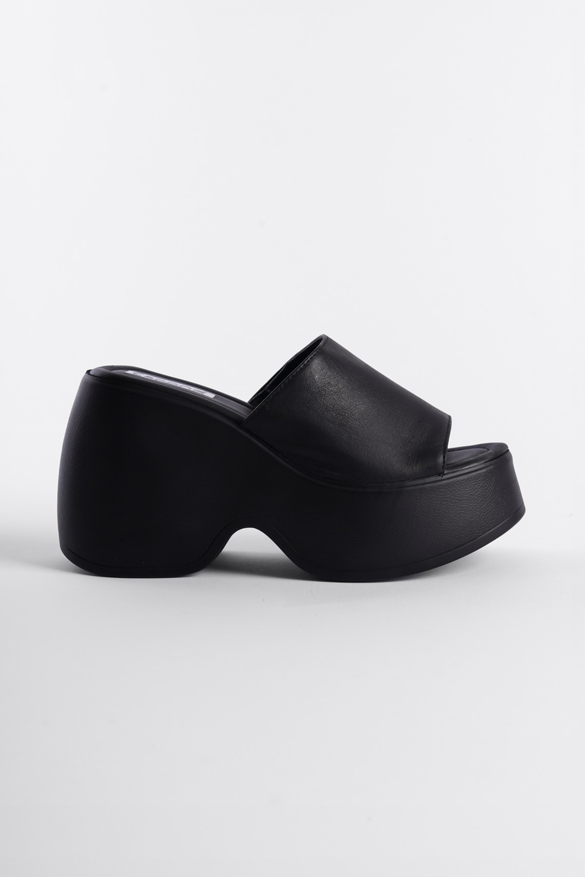 Capone High Wedge Heel Genuine Leather Women Black Sandals