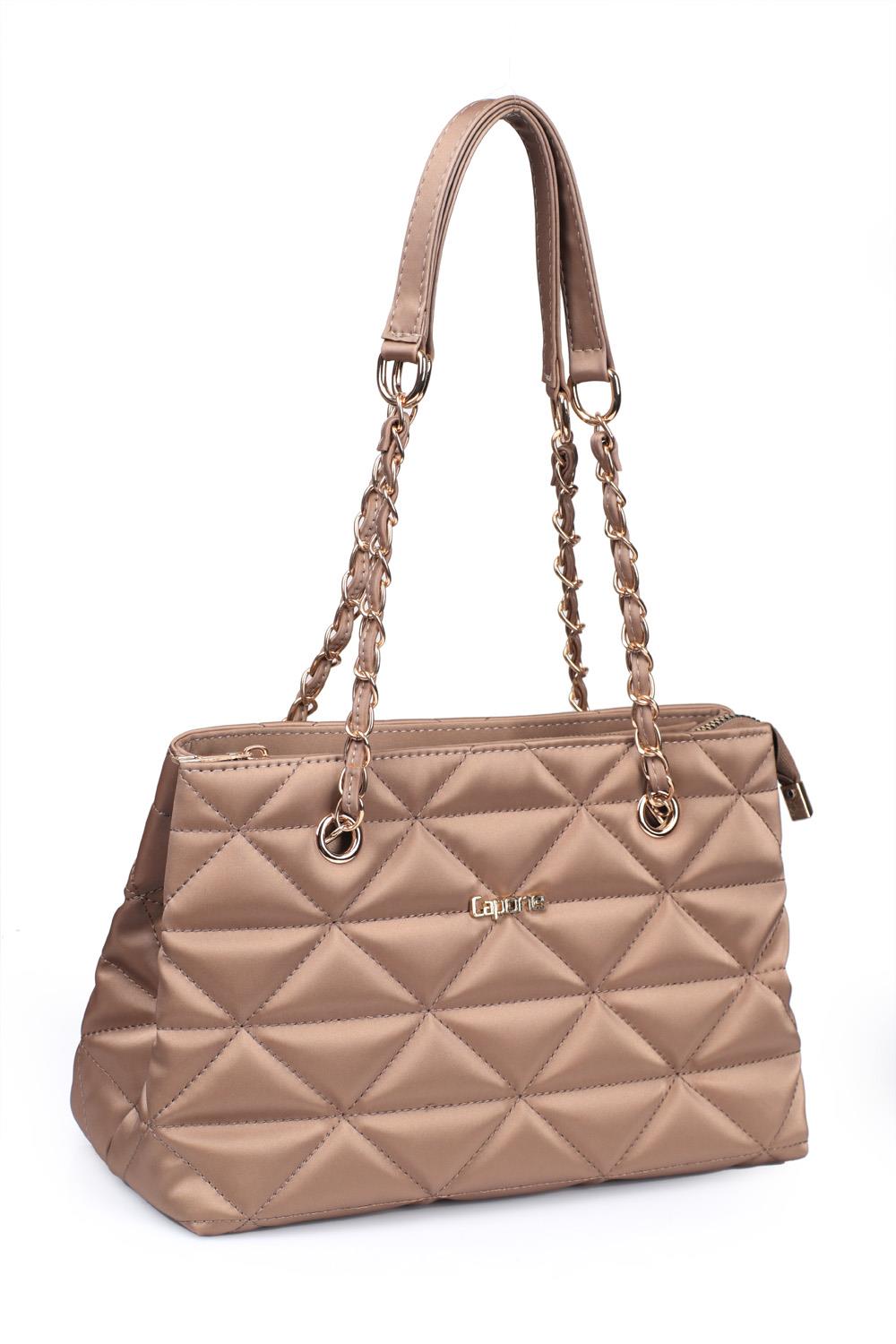 Capone Imperia Grande Women Gold Shoulder Bag