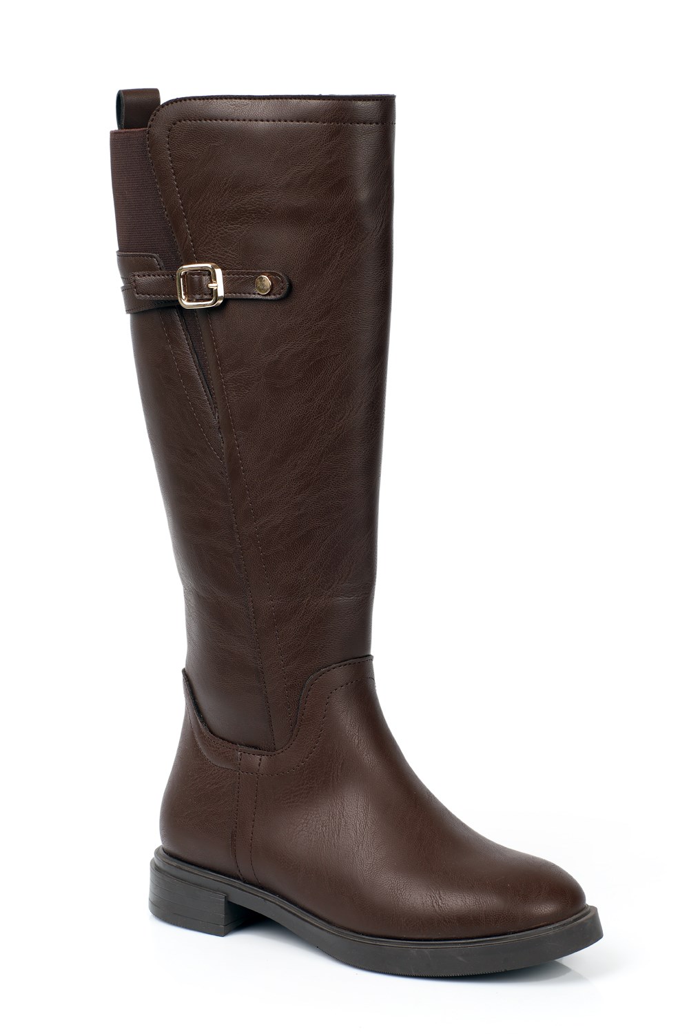 Capone Jessika Round Toe Elastic Shaft Buckle Women  Riding Boot