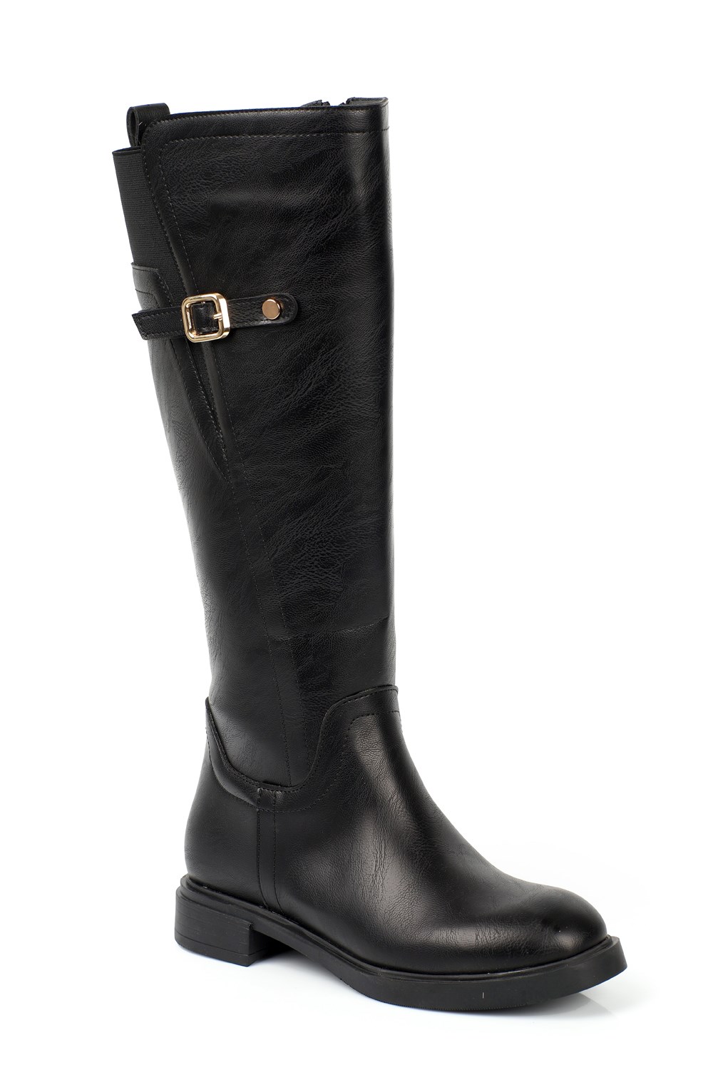 Capone Jessika Round Toe Elastic Shaft Buckle Women  Riding Boot