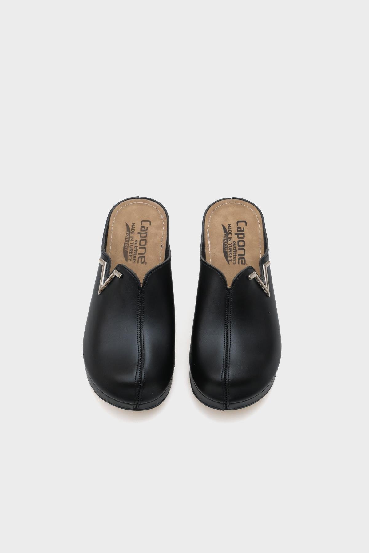 Capone Z6188 Women Black Platform V Clip Accessory Clog