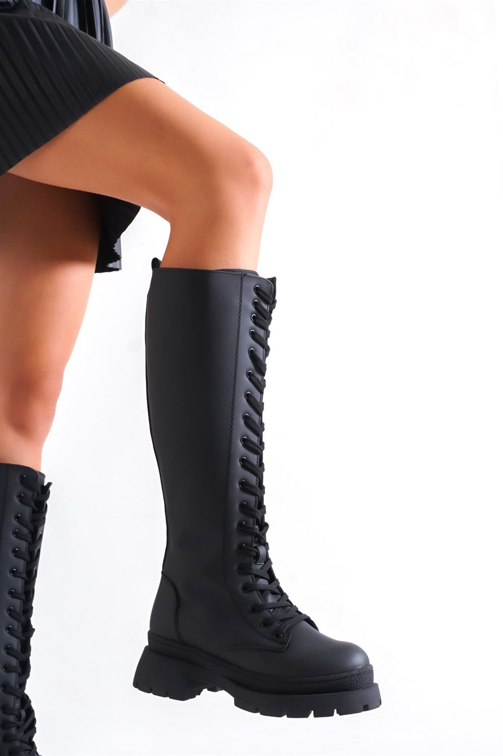 Front lace up boots discount