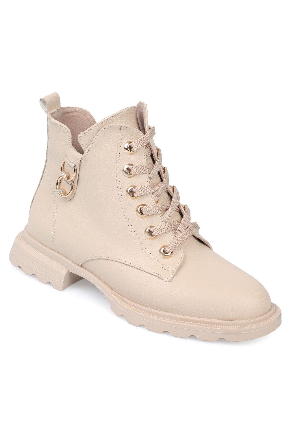Capone Lace Up Side Zipper Metal Bouckle Woman Low Boots