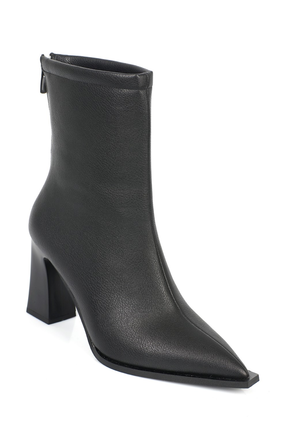 Capone Lizzie Pointed Toe Block Heel Back Zip Elegant Women  Ankle Boot