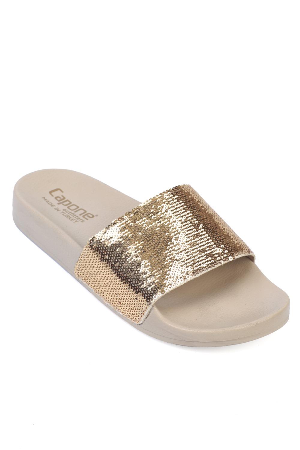 Capone Maurise Women Gold Slippers