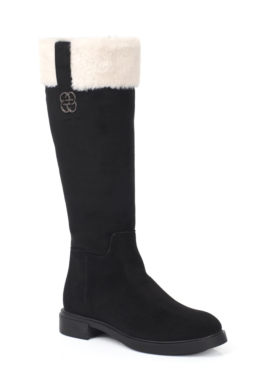 Capone Melitta Faux Fur Trim Suede Look Pull-On Women  Boot