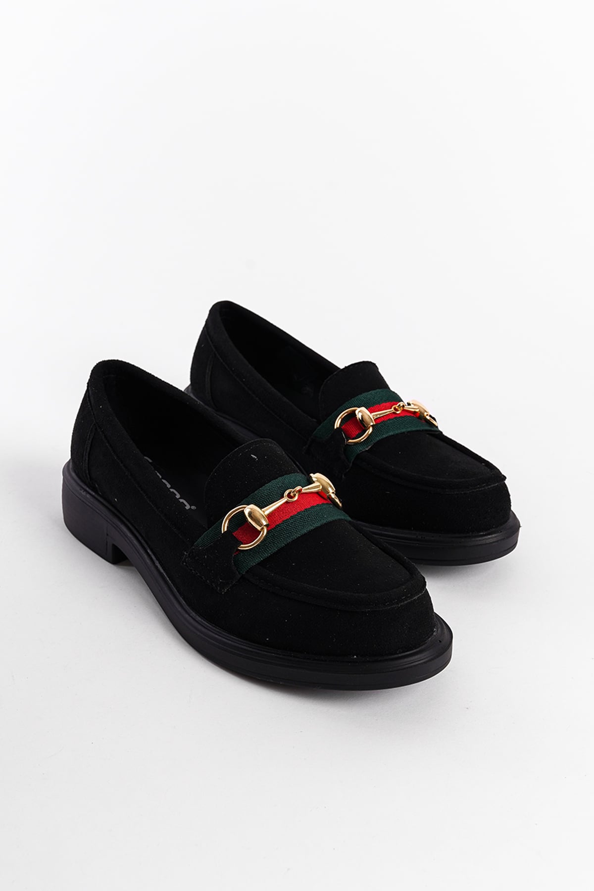Capone Metal Buckle Women Black Loafer