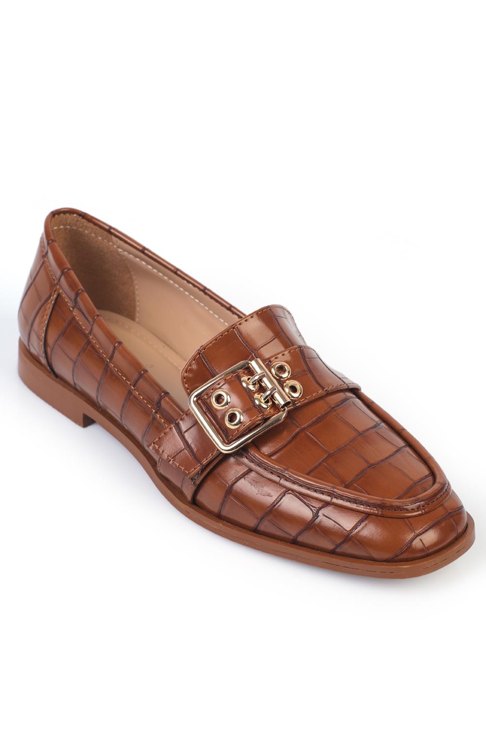 Capone Metal Buckled Women  Loafers