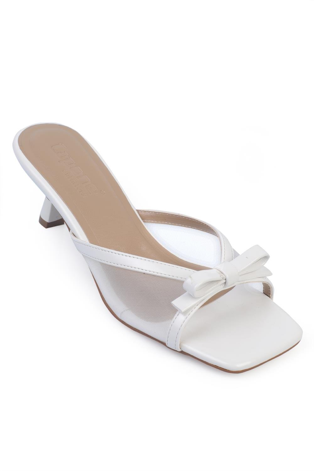 Capone Mid Heel Mesh Bow Women  Sandals