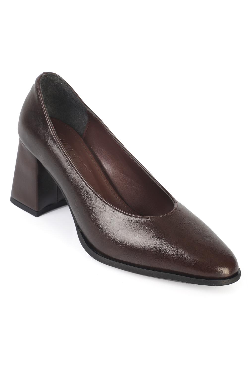 Capone Mid-Heel Women Brown Shoes