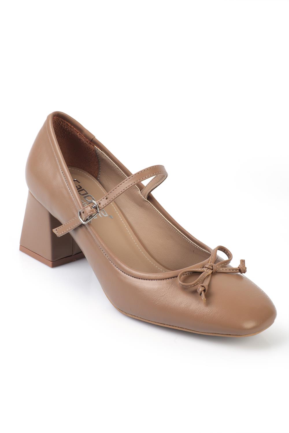 Capone Mid-Heeled Strap Women Mink Shoes