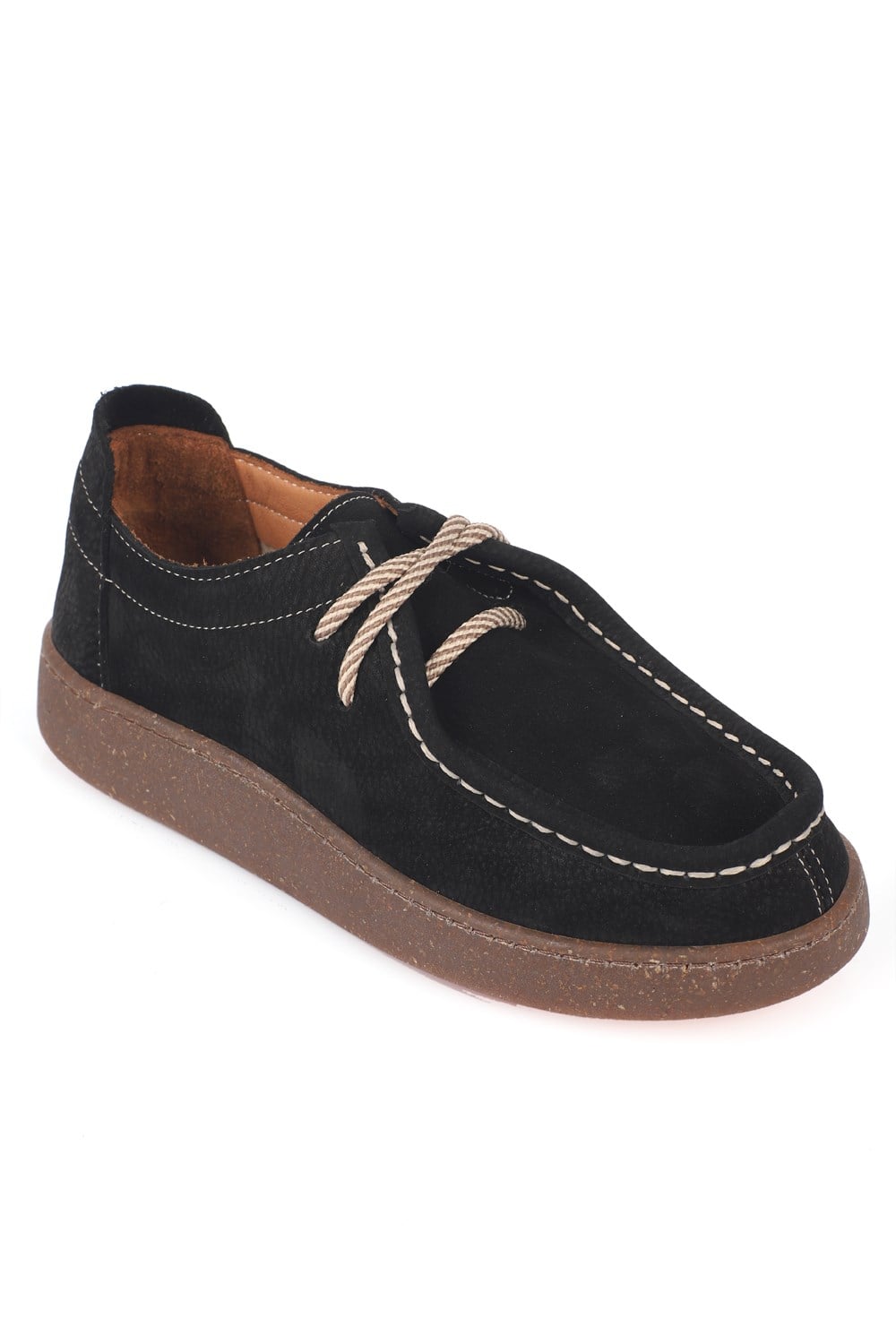 Capone Miranda Genuine Nubuck Leather Comfort Women Nubuck Black Loafer