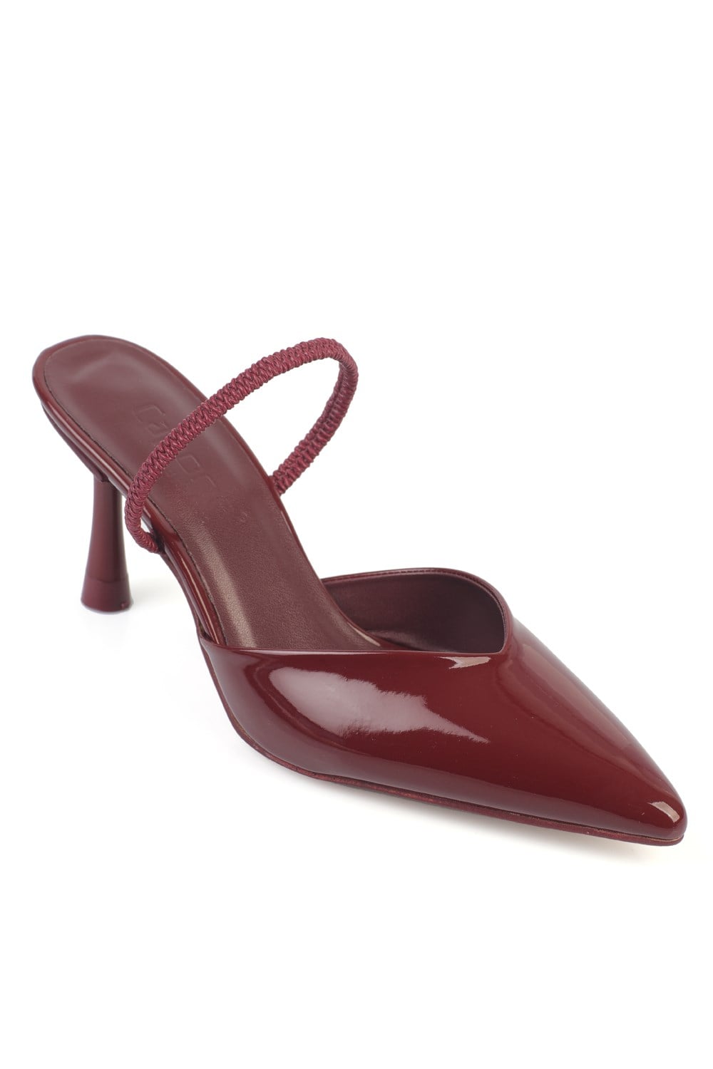 Capone  Moira Pointed Toe Mid Heel Slingback Women Burgundy Shoe