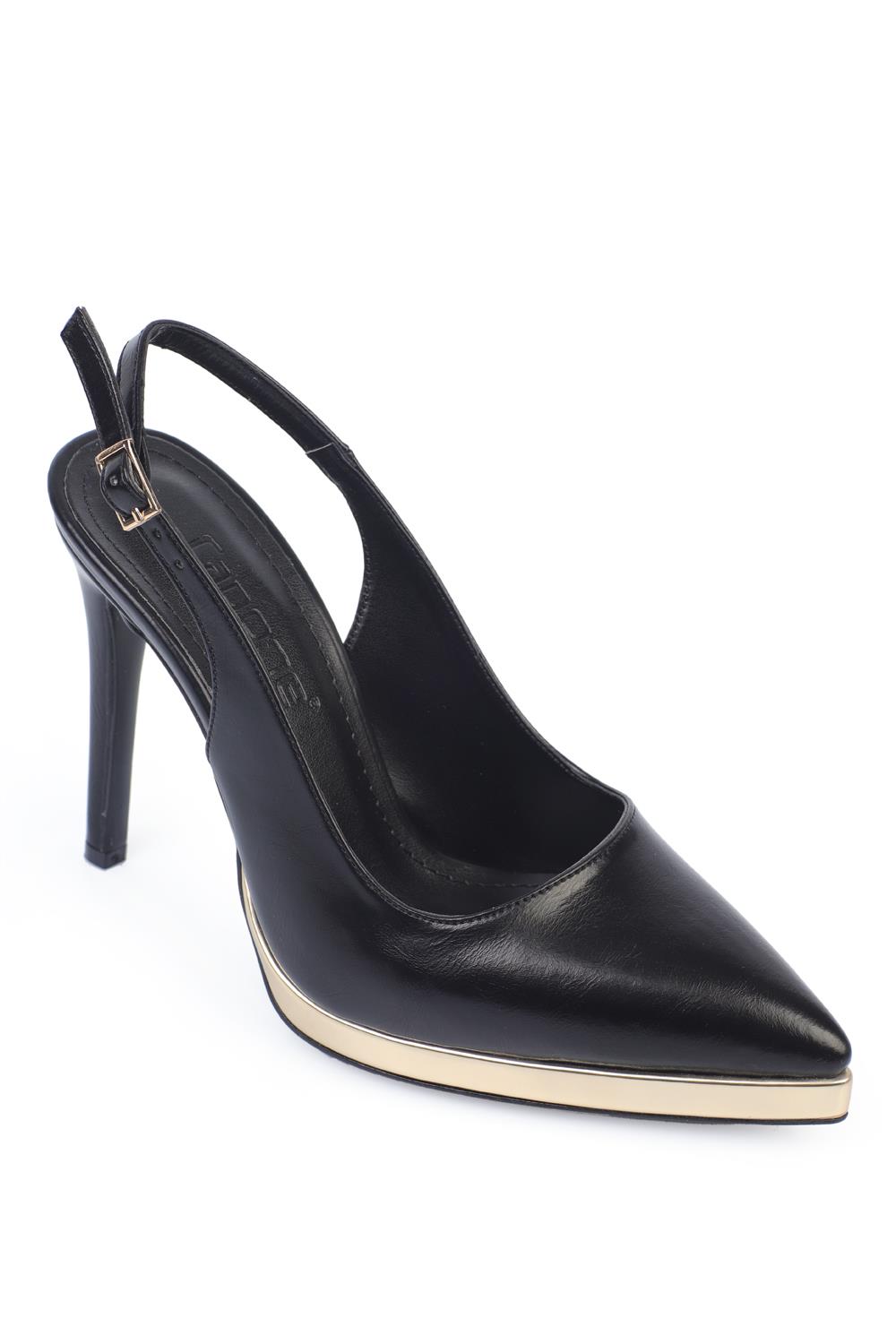 Capone Open Back Pointed Toe High Heeled Women  Platform Shoes
