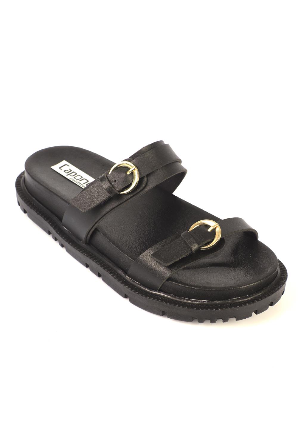 Capone Outfitters 1801 Women Black Sandal