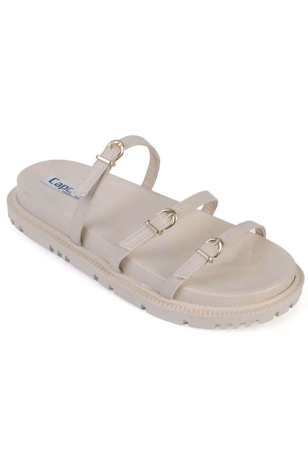 Capone Outfitters 1803 Women Beige Sandal