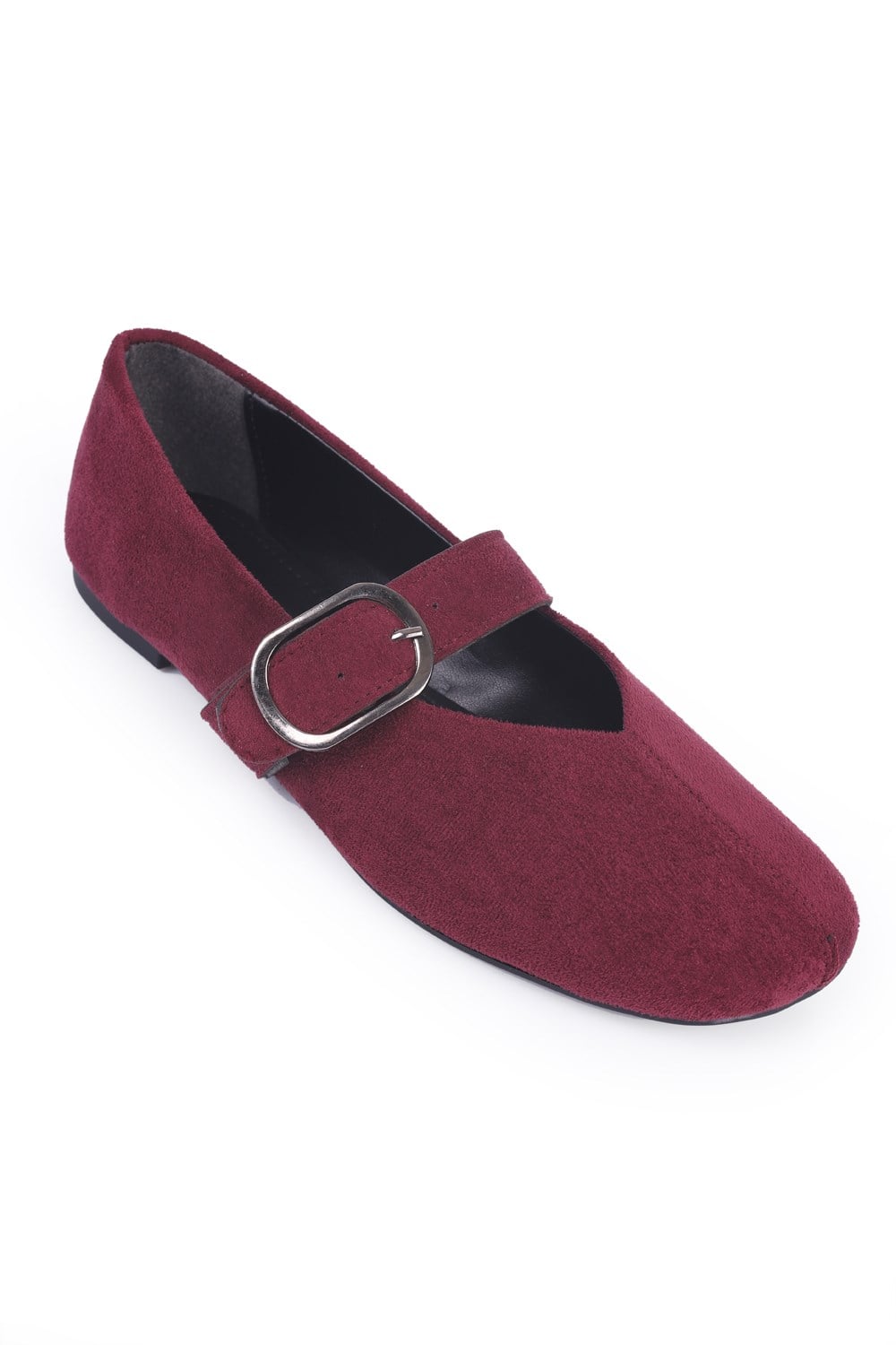 Capone Outfitters 206 Women Burgundy Ballerina