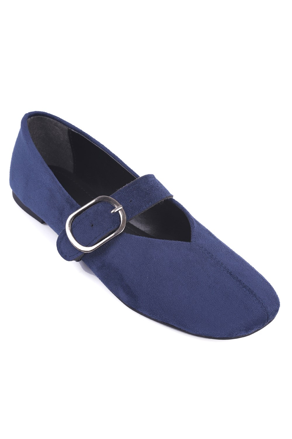 Capone Outfitters 206 Women Navy Suede Ballerina