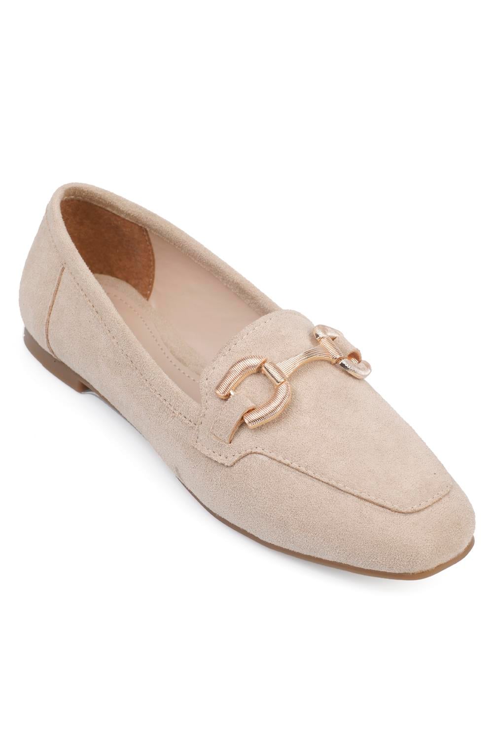 Capone Outfitters 213 Women Sued Beige Loafer