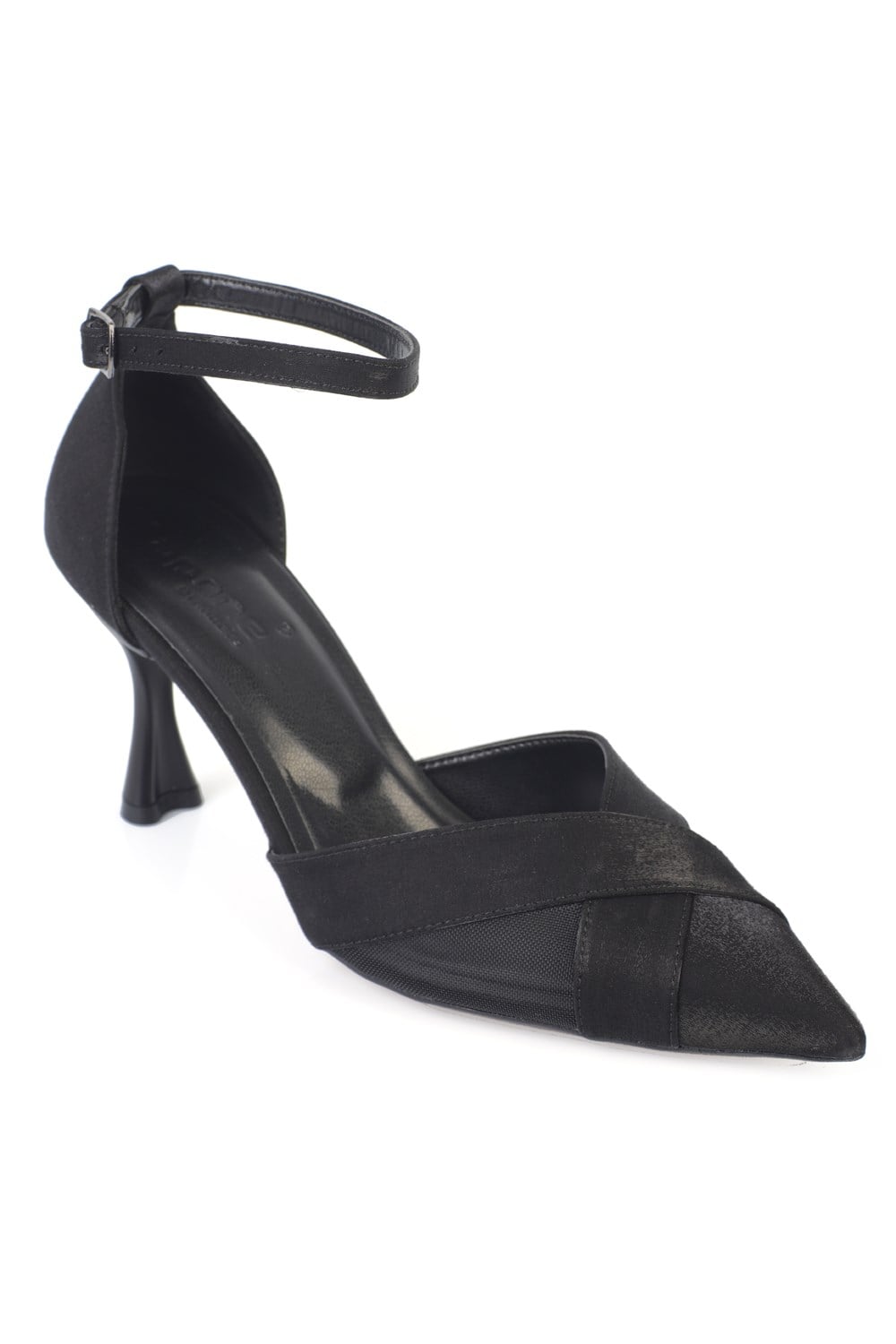 Capone Outfitters 2421 Women Satin Black Heeled