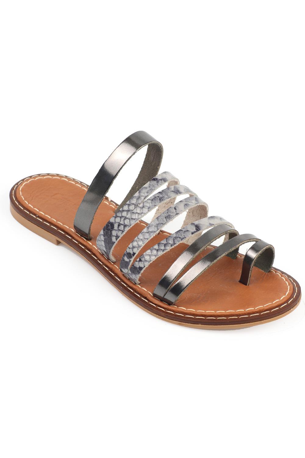 Capone Outfitters 5555 Women Platinum Sandal