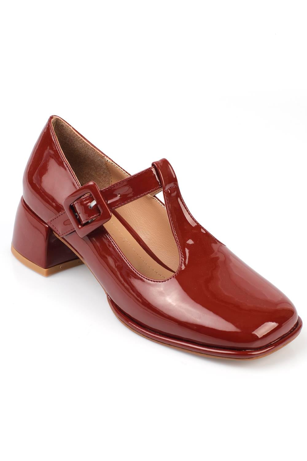 Capone Outfitters 730 Women Burgundy Heeled