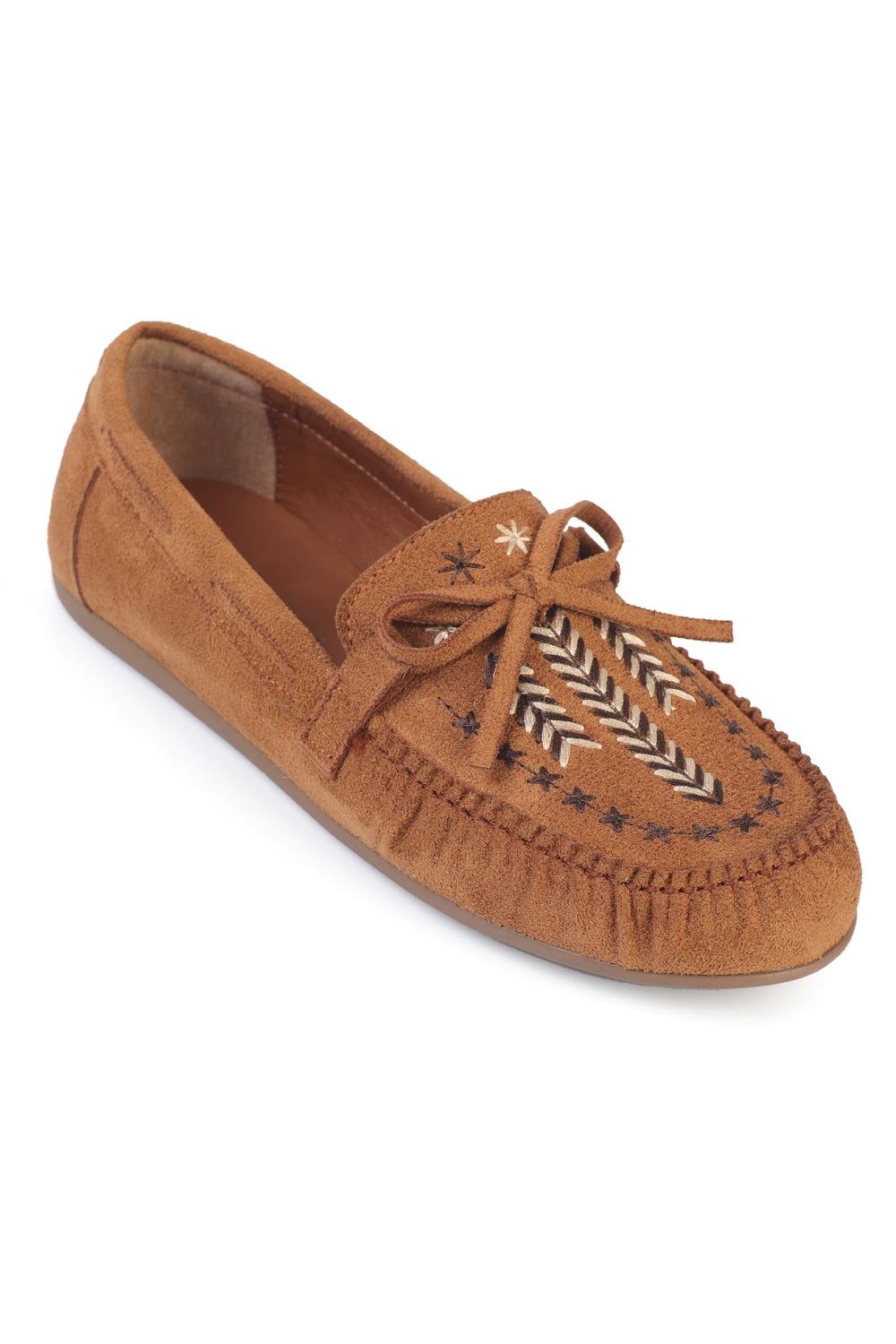 Capone Outfitters 730 Women Sued Tan Loafer