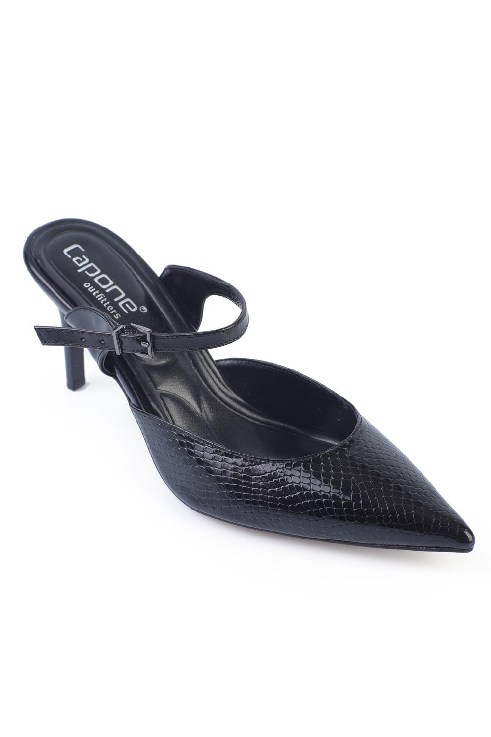 Capone Outfitters 762 Women Metallic Black Sandal