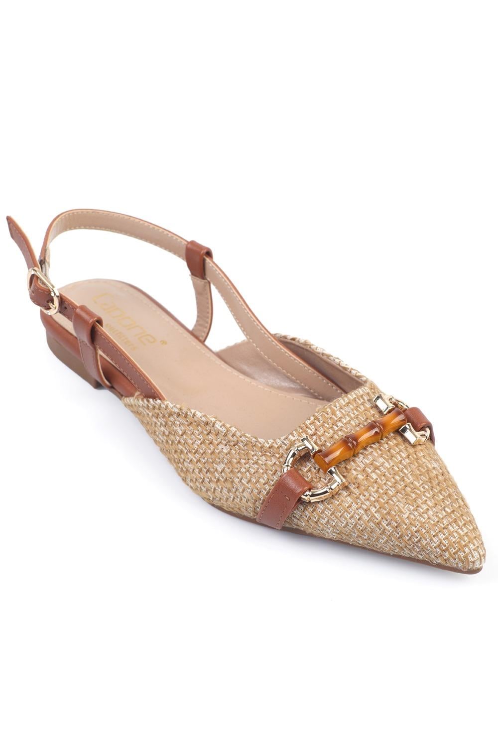 Capone Outfitters 802 Women Tan Ballerina