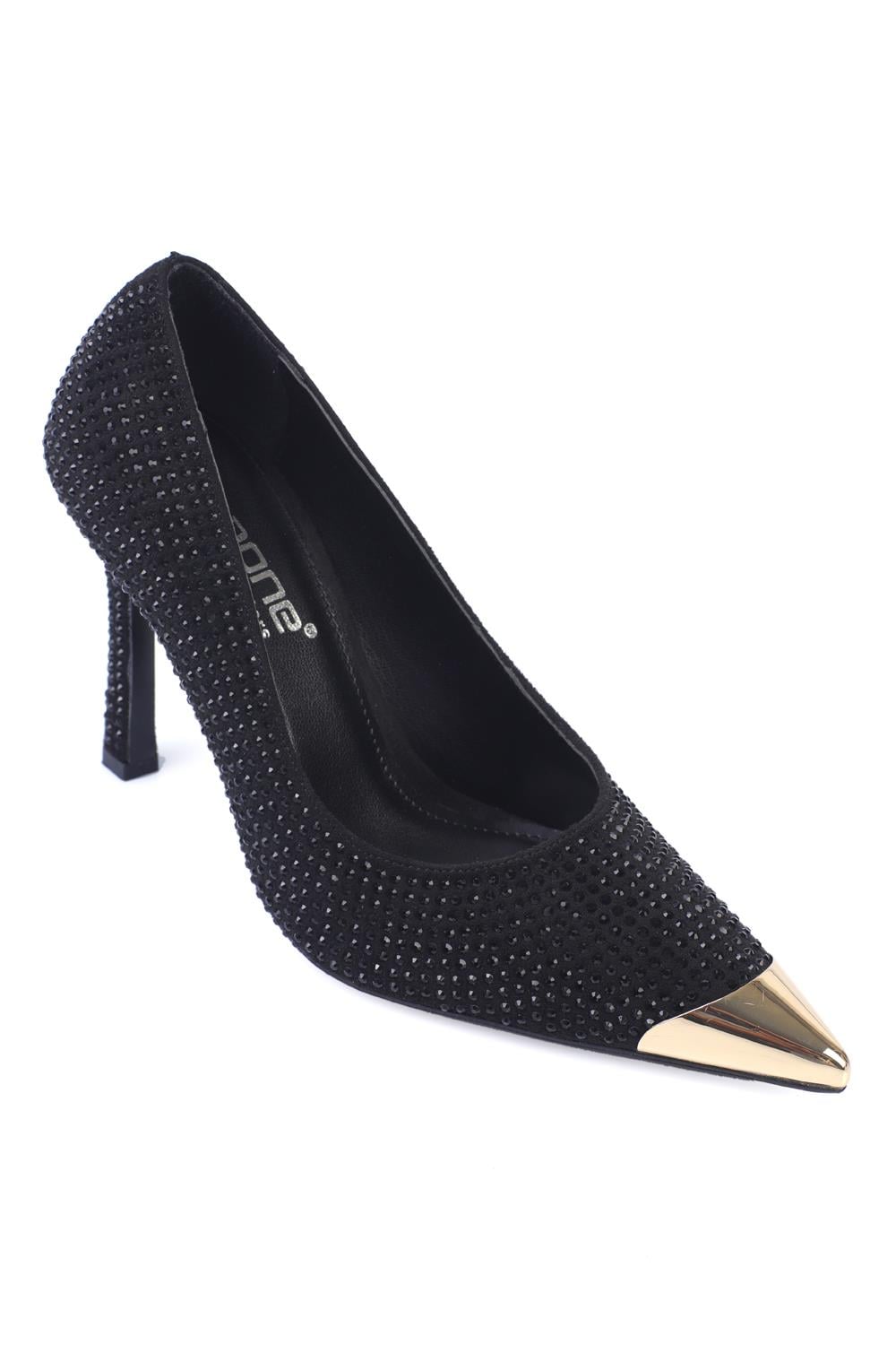 Capone Outfitters 8706 Women Satin Black Stiletto