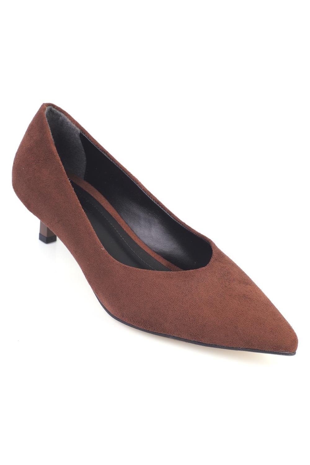 Capone Outfitters 903 Women Sued Brown Heeled