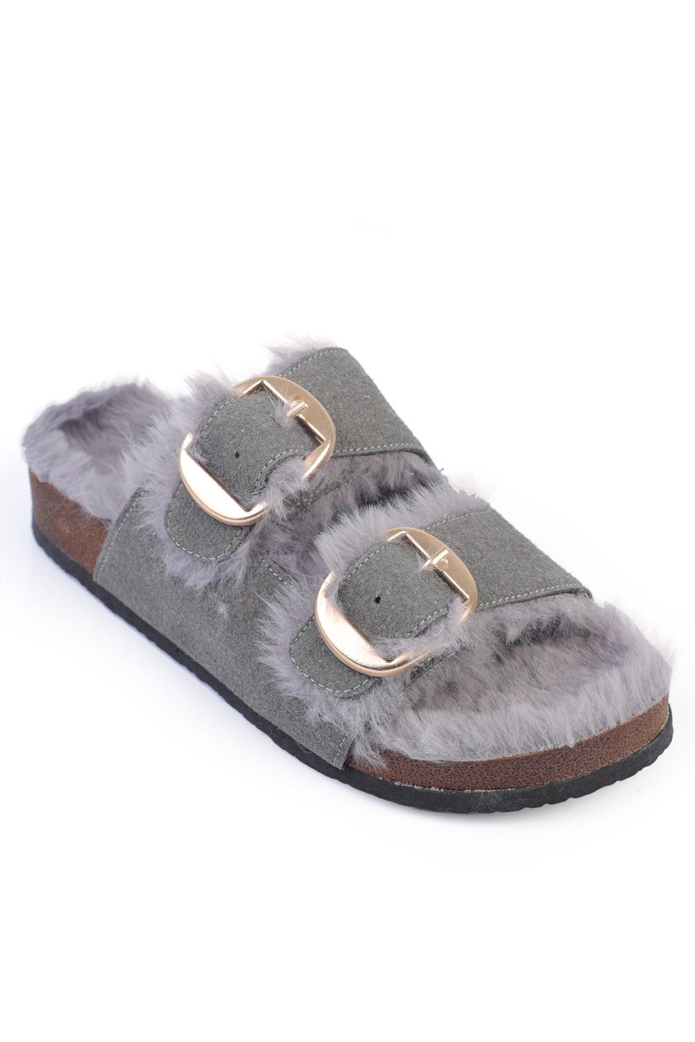 Capone Outfitters B105 Women Sued Grey Sandal