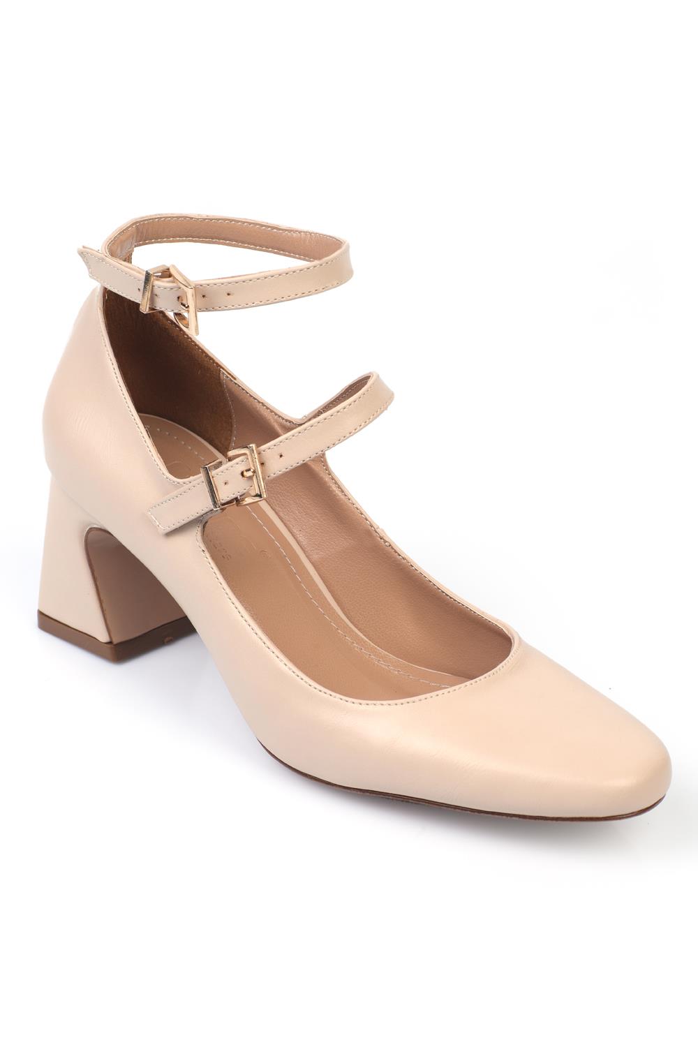 Capone Outfitters F801 Women Ecru Beige Heeled
