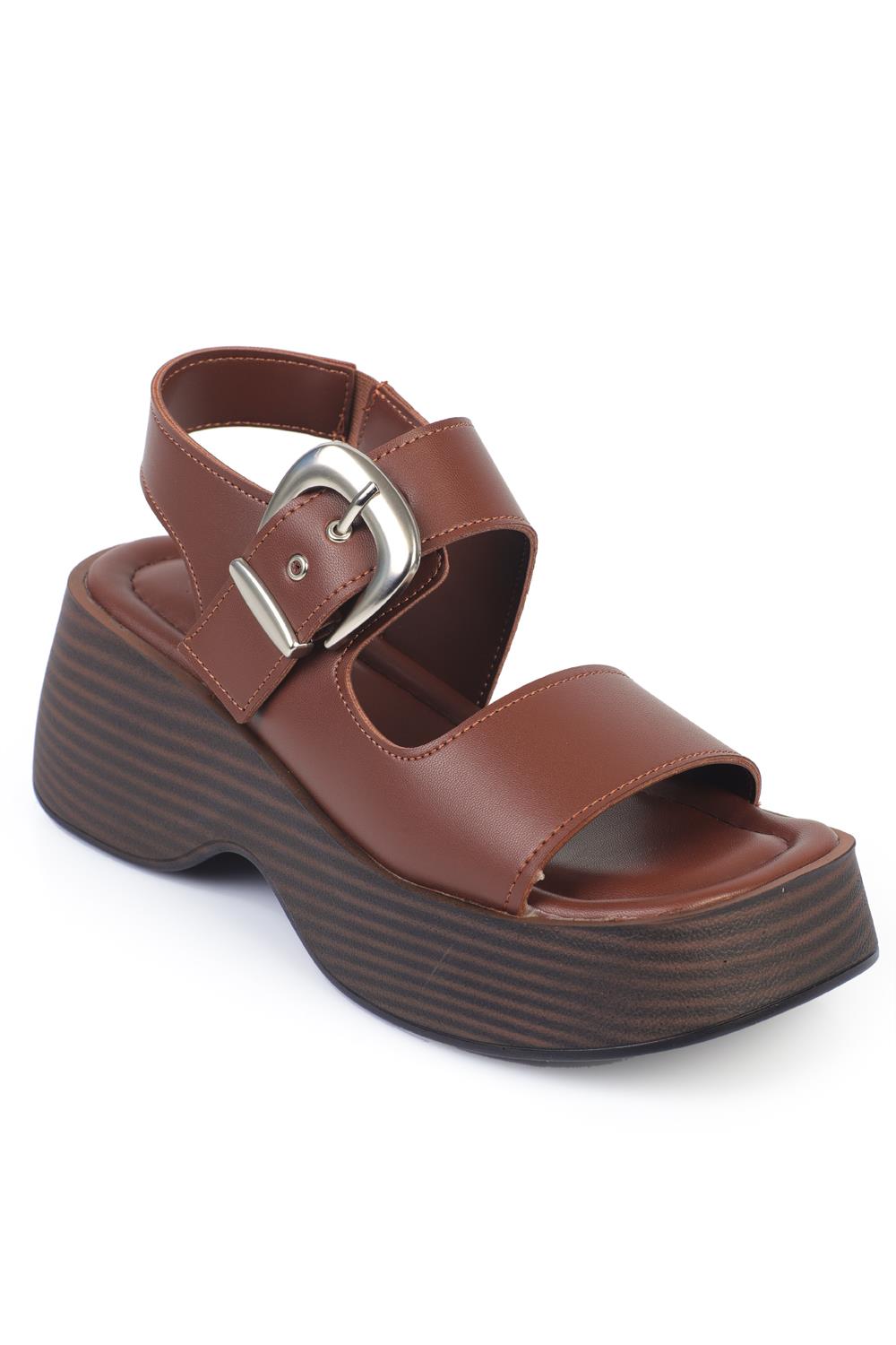 Capone Outfitters K101 Women Dark Brown Sandal