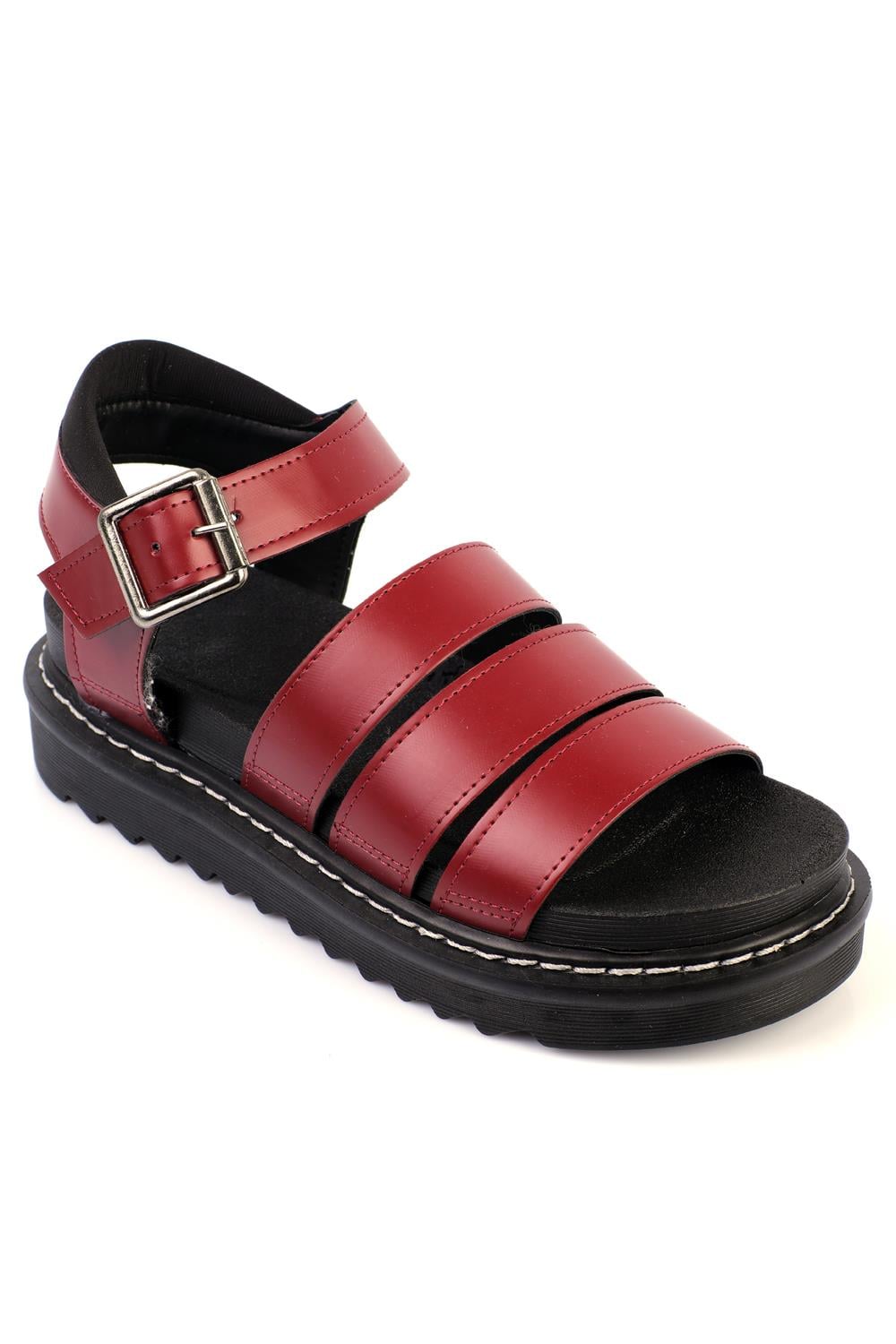 Capone Outfitters M094 Women Burgundy Sandal