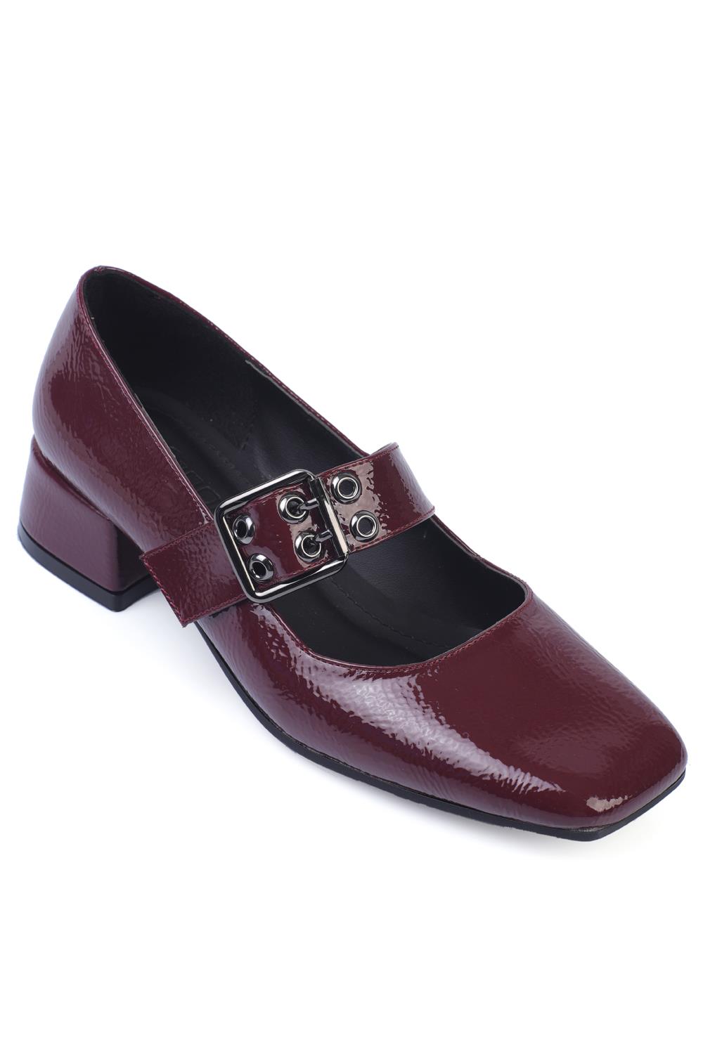 Capone Outfitters M117 Women Burgundy Heeled