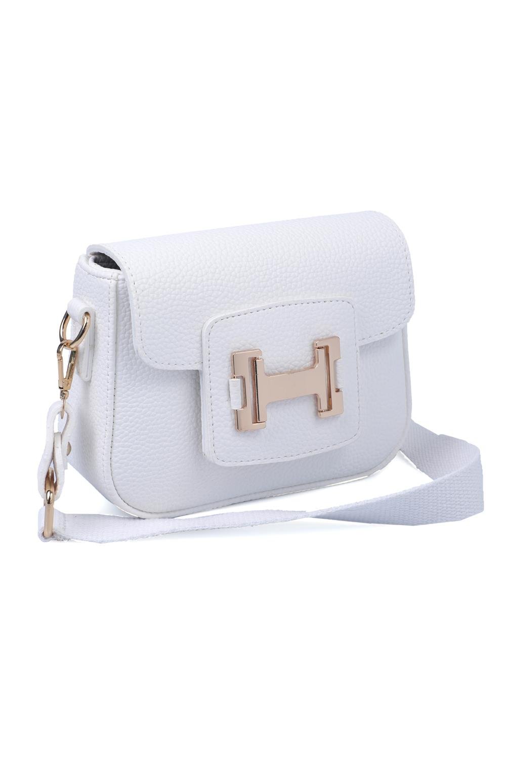 Capone Outfitters MRA01 Women White Crossbody Bag