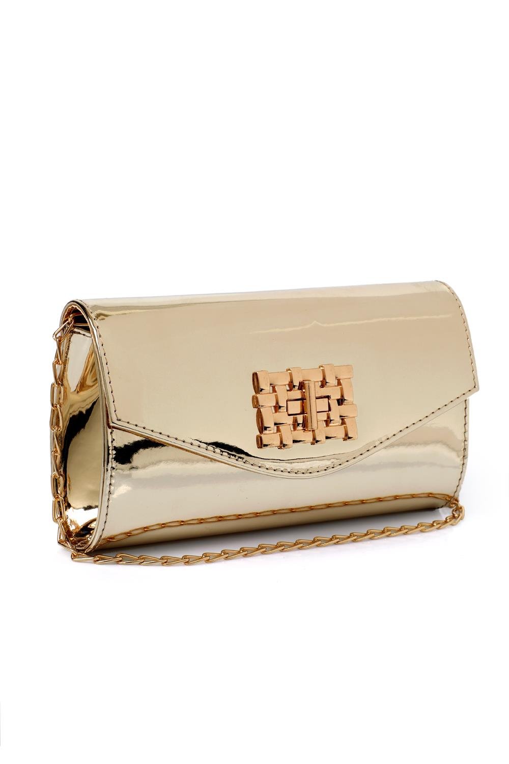 Capone Outfitters PAO01 Women Gold Hand Bag