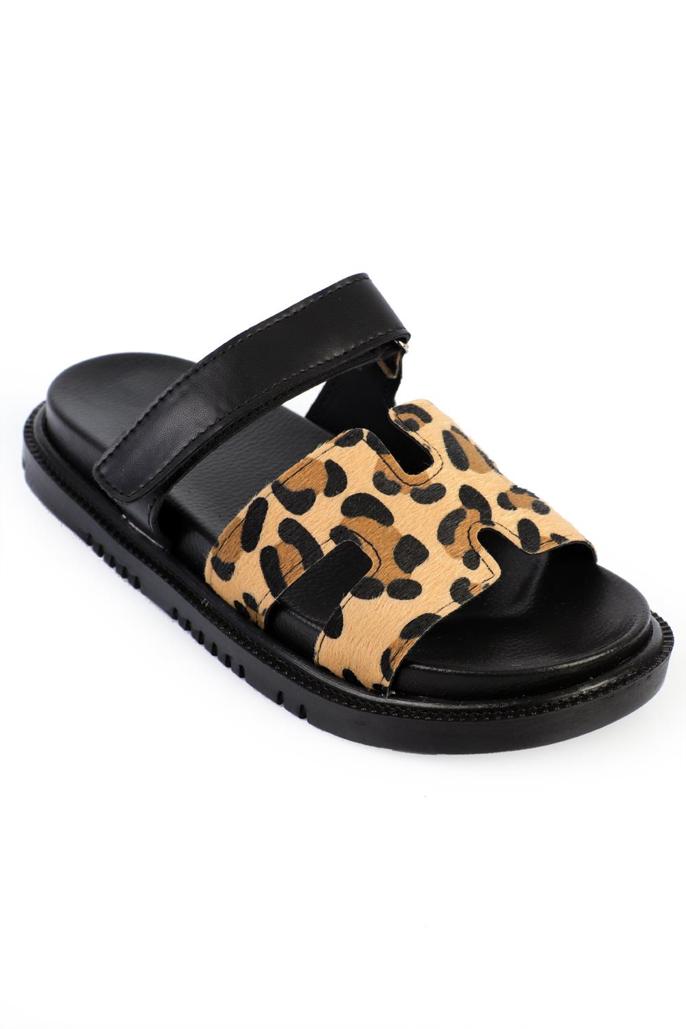 Capone Outfitters S503 Women Leopard Sandal