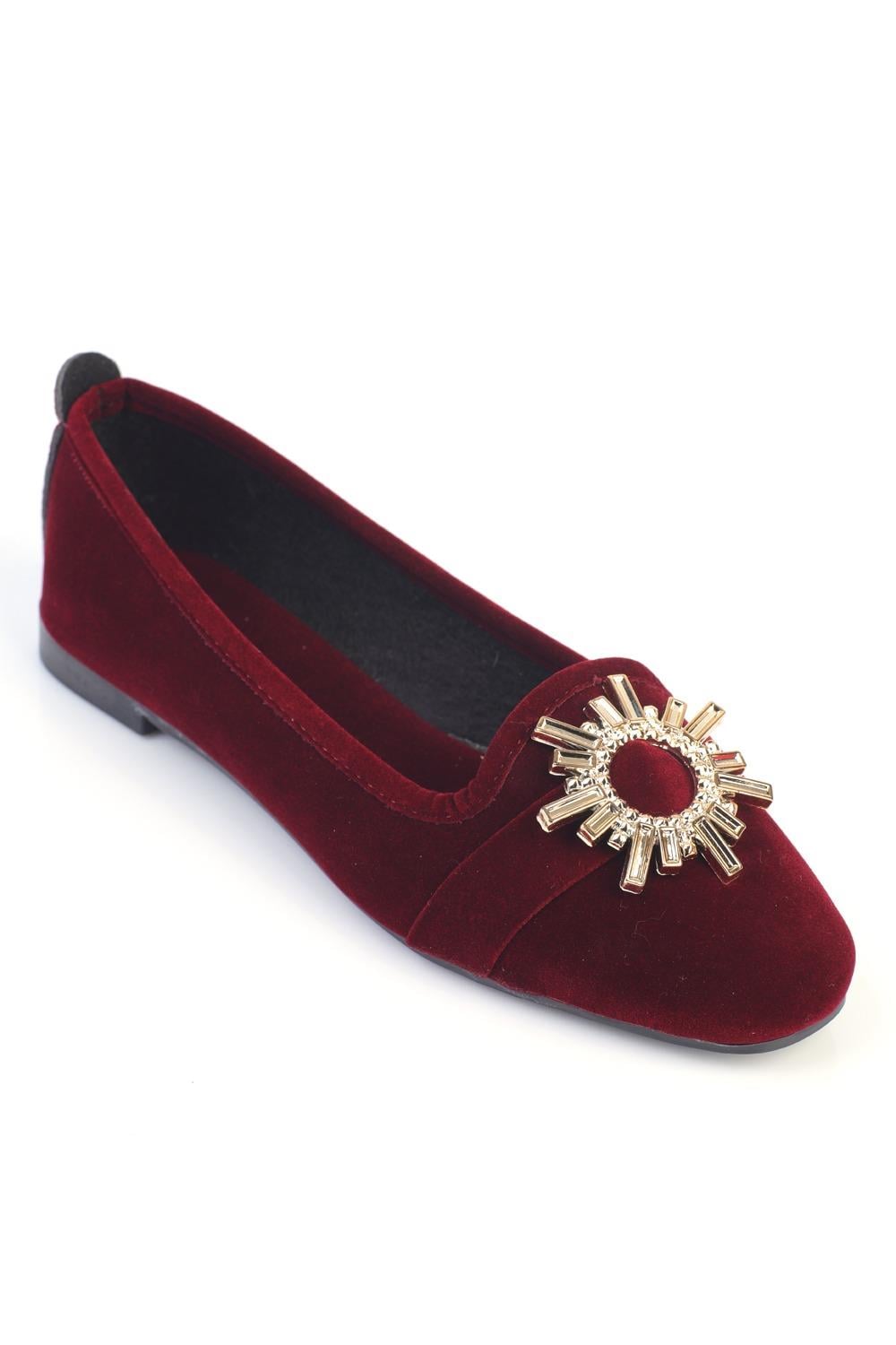 Capone Outfitters TK03 Women Burgundy Ballerina