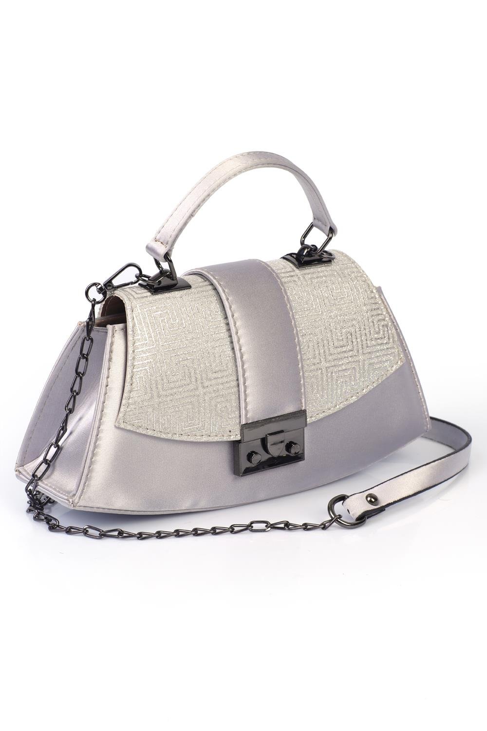 Capone Outfitters TRN01 Women Silver Hand Bag