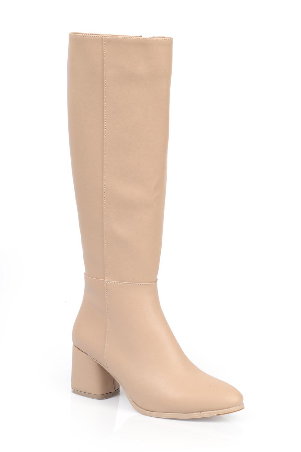 Capone Oval Toe Side Zipper Heeled Woman Boots