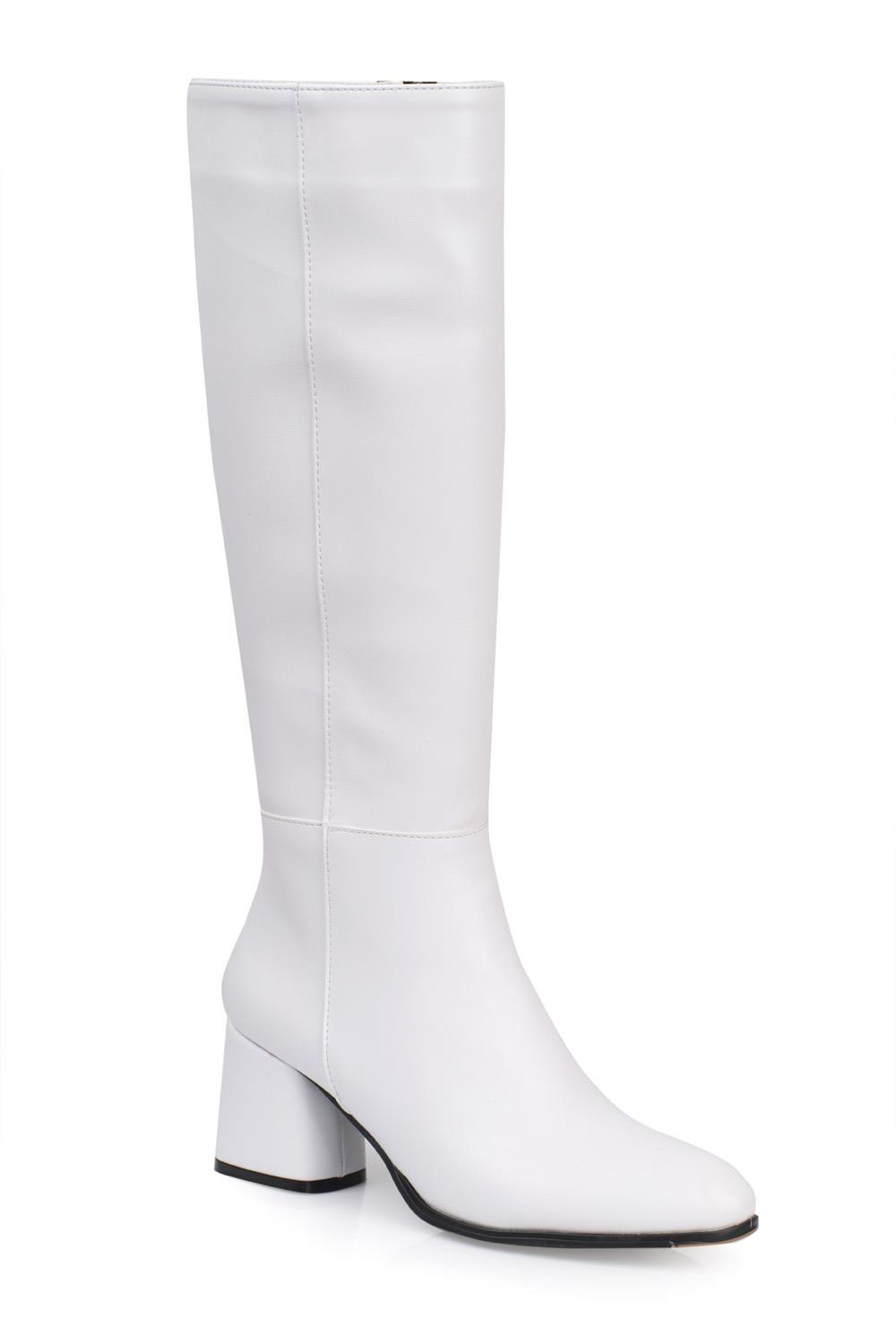 Capone Oval Toe Side Zipper Heeled Woman Boots