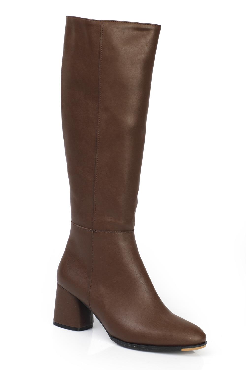 Capone Oval Toe Side Zipper Heeled Woman Boots