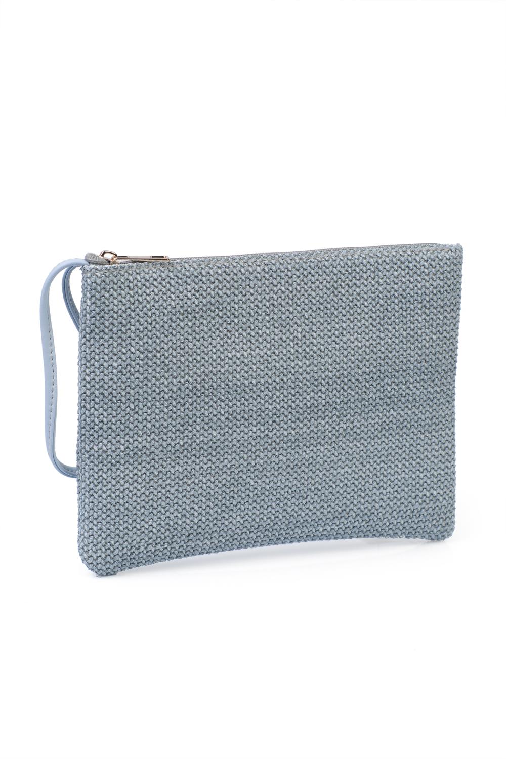 Capone Paris Mini Women Denim Blue Clutch Bag