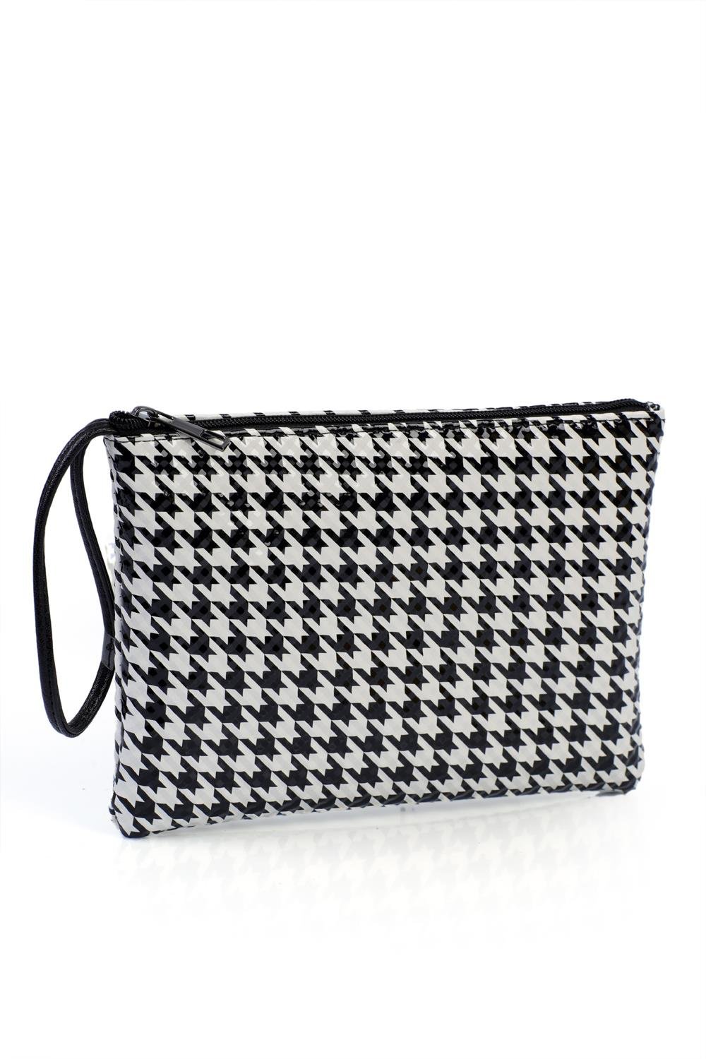 Capone Paris Mini Women Houndstooth Clutch Bag