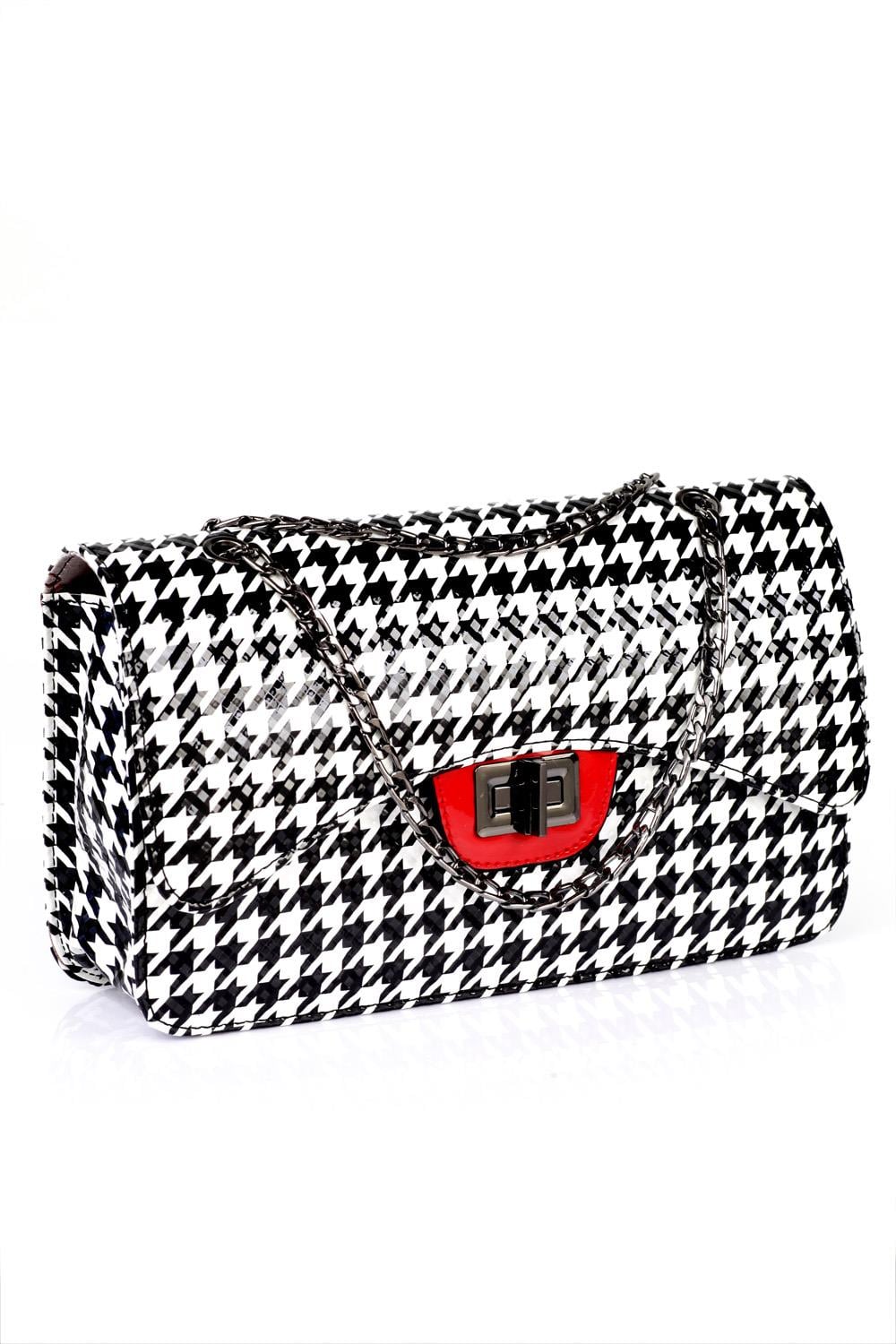 Capone Parma Houndstooth Pattern Women Houndstooth Shoulder Bag