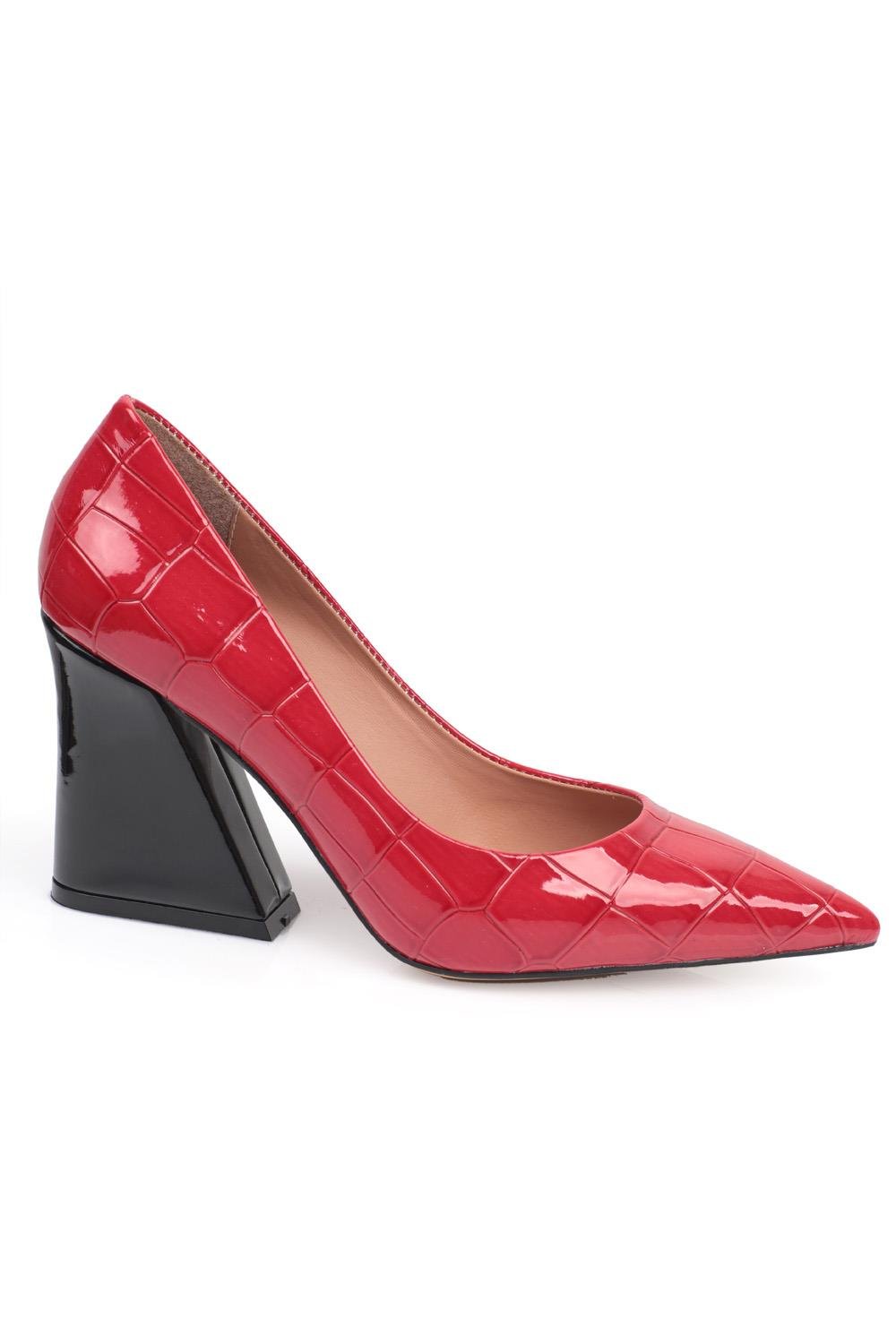 【AAKE】CALLY STILLETO HEELS Ke Shang Jia Pink Bright Light Women Full Punk Rivets