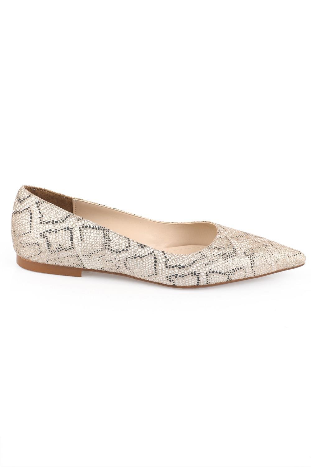 snake print pointed flats